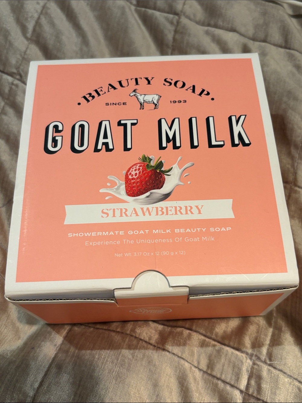 Goat Milk Strawberry Hand Soap - (Pink) 12 Bars NEW in Box